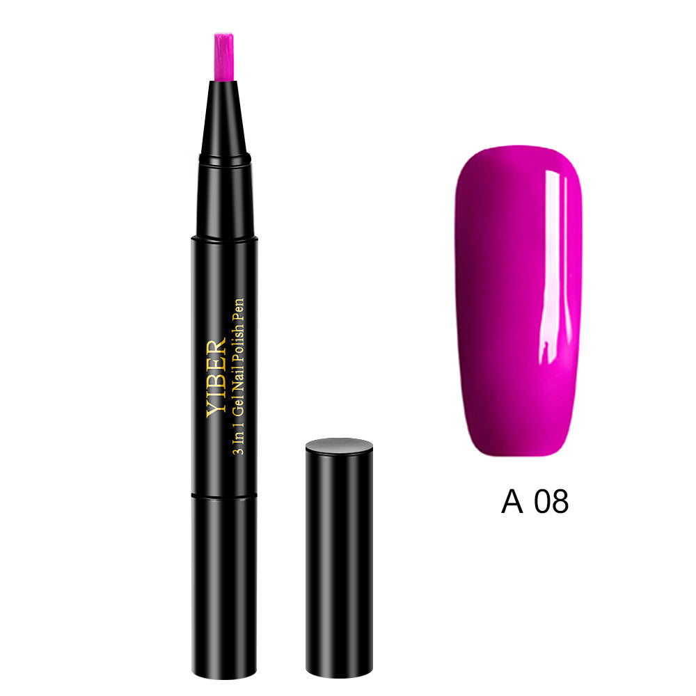 3 In 1 Gel Nail Varnish Pen Glitter One Step Nail Art Gel Polish Hybrid 3 In 1 Gel Nail Varnish Pen Glitter One Step Nail Art Gel Polish Hybrid